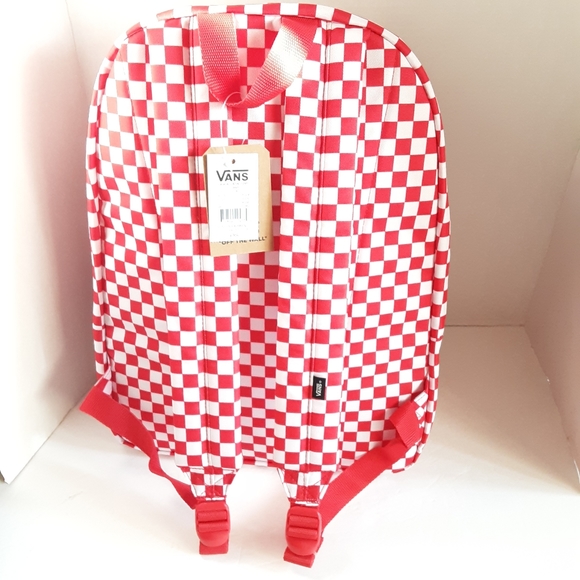 Vans Old Skool Checkerboard Backpack (Red Check) NWT - Picture 6 of 7